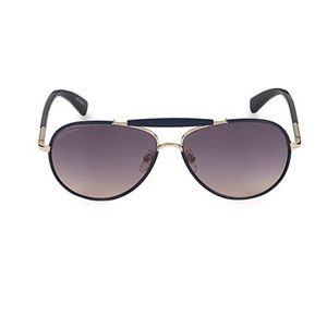 Longchamp Unisex blue gold Aviator sunglasses